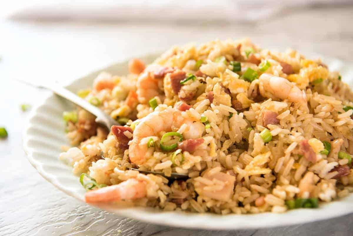 Fried Rice Recipie
 Chinese Fried Rice with Shrimp Prawns