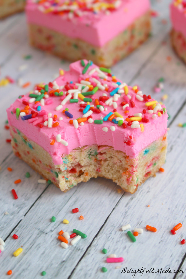 Frosted Sugar Cookies
 Funfetti Frosted Sugar Cookie Bars Delightful E Made