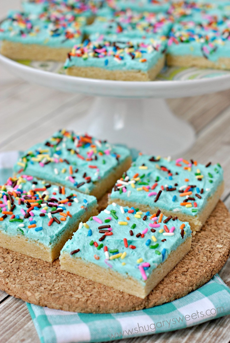 Frosted Sugar Cookies
 Frosted Sugar Cookie Bars Shugary Sweets