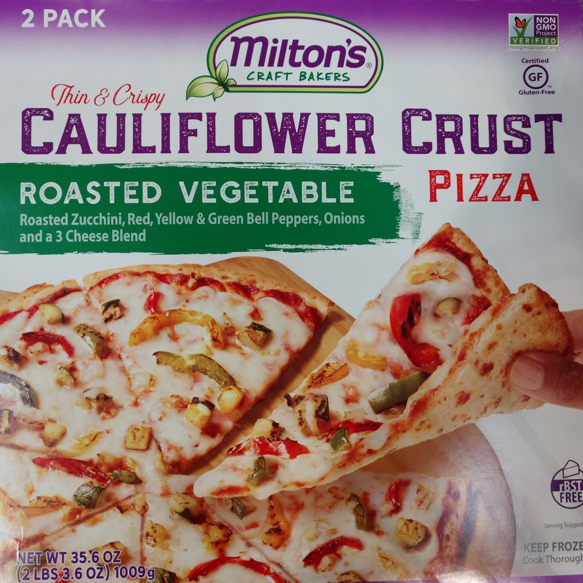 Frozen Cauliflower Pizza
 Milton’s Craft Bakers Cauliflower Pizza – Gluten