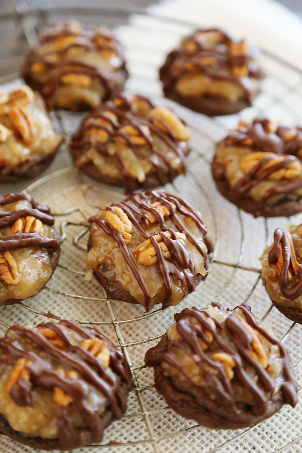 German Chocolate Cake Cookies
 Gooey German Chocolate Cake Cookies