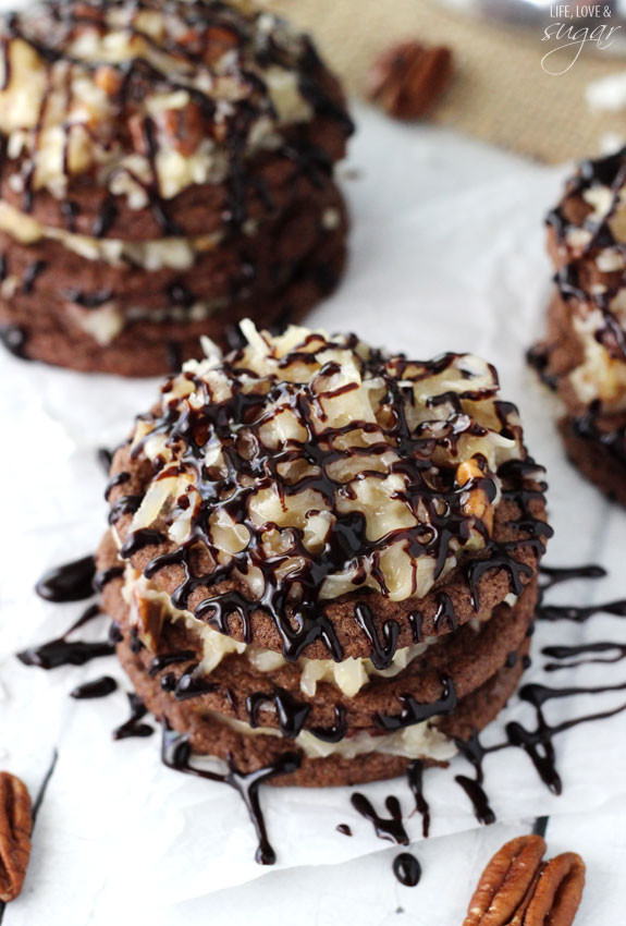 German Chocolate Cake Cookies
 German Chocolate Cookie Stacks Life Love and Sugar