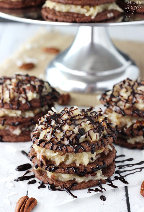 German Chocolate Cake Cookies
 German Chocolate Cookie Stacks Life Love and Sugar