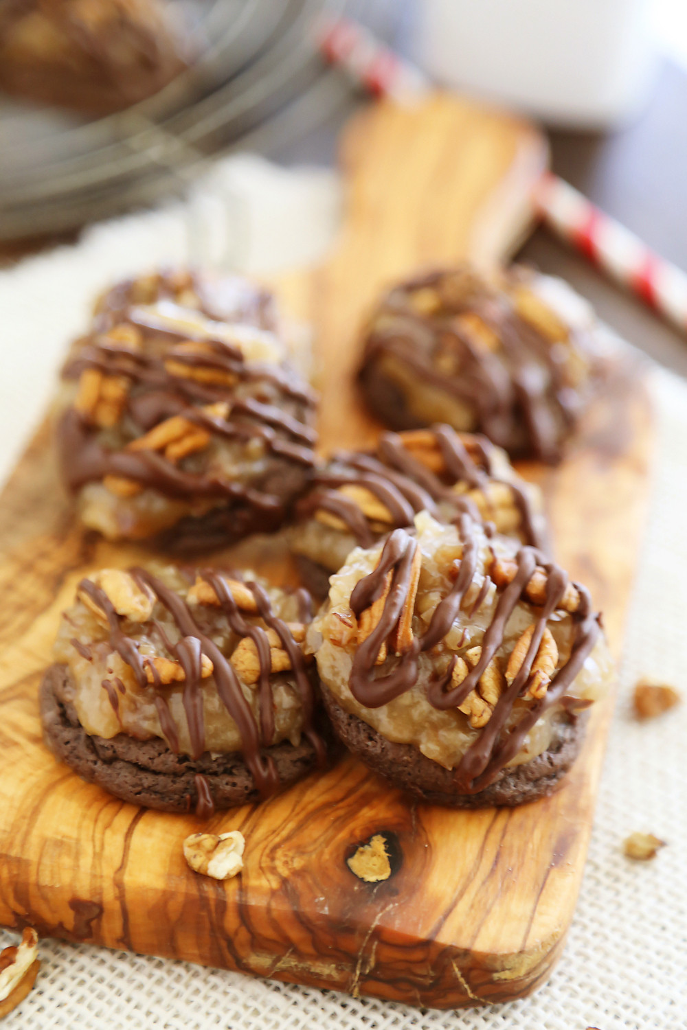 German Chocolate Cake Cookies
 Gooey German Chocolate Cake Cookies