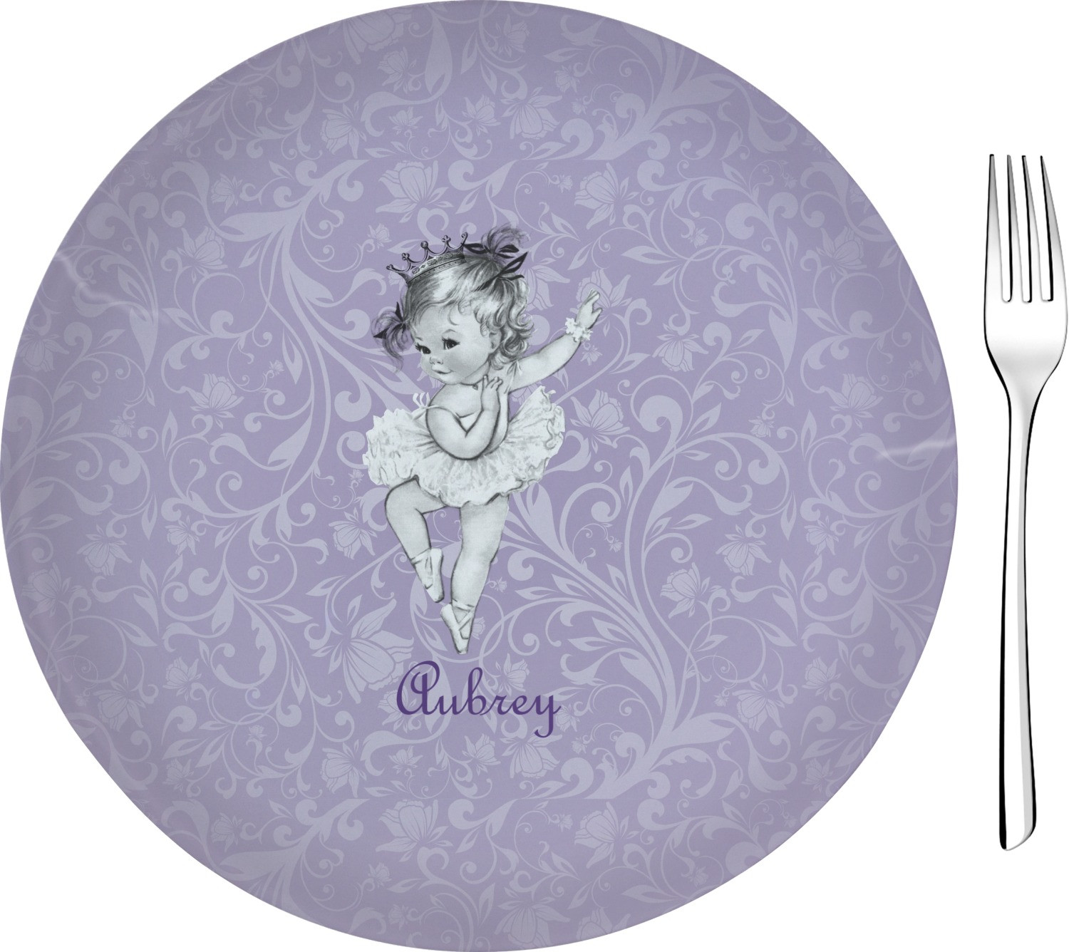 Glass Dessert Plates
 Ballerina Glass Appetizer Dessert Plate 8" Personalized