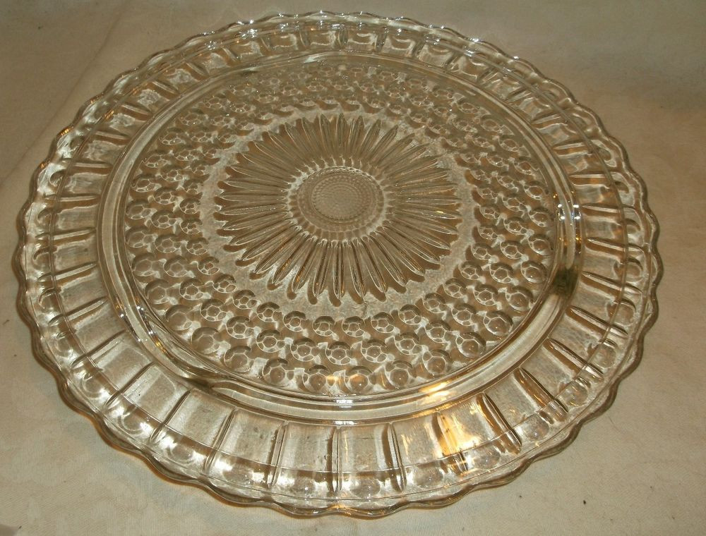 Glass Dessert Plates
 FEDERAL GLASS 2889 Clear Round Cake Pastry Dessert Plate