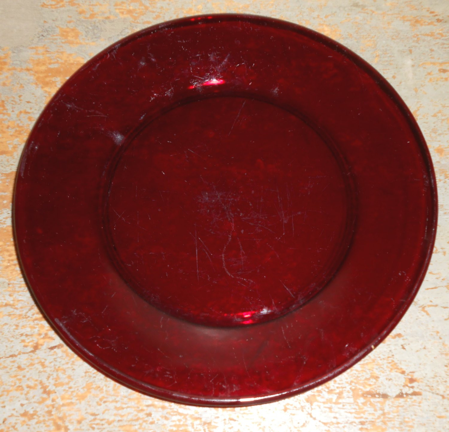 Glass Dinner Plates
 Vintage Plates Ruby Red Dinner Plates Red Glass Red