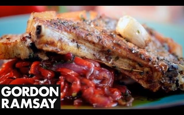 Gordon Ramsay Pork Chops
 Pork Chops with Sweet and Sour Peppers – Gordon Ramsay