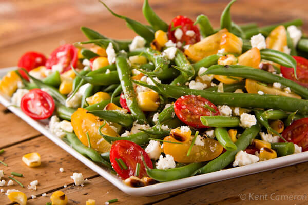 Green Bean Salad
 Green Bean Salad with Sweet Tomatoes and Corn A