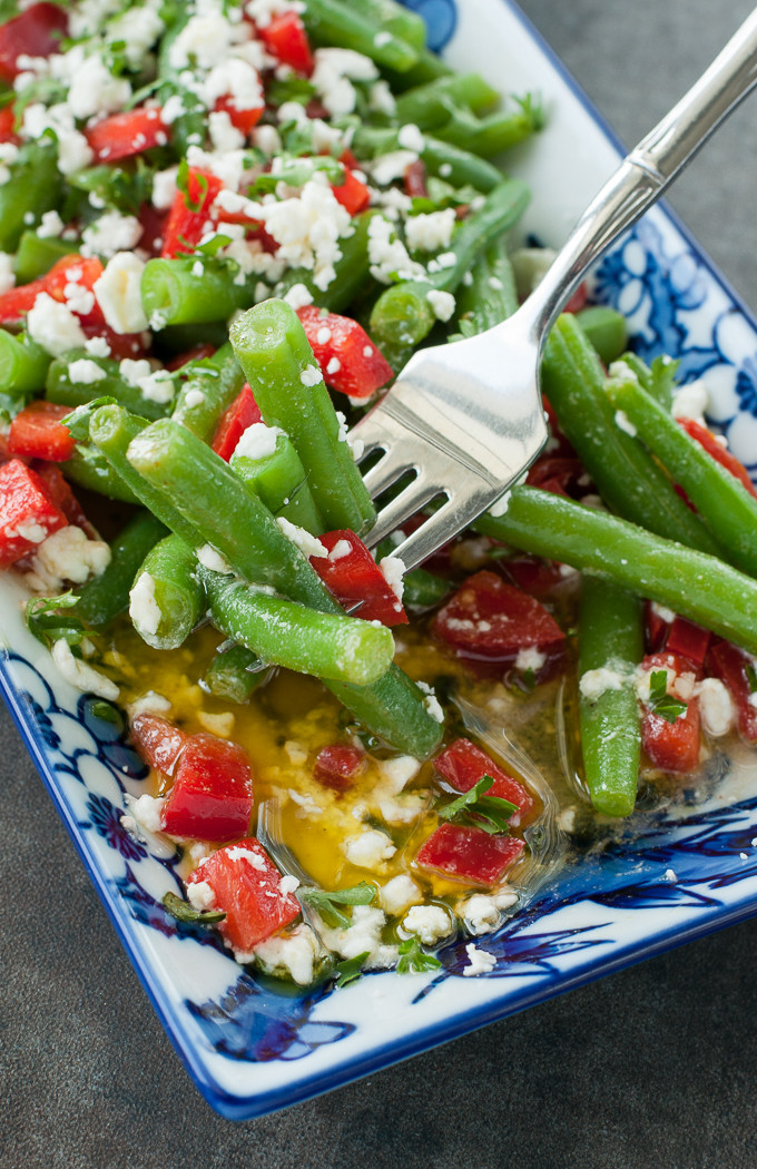 Green Bean Salad
 green bean salad with feta cheese