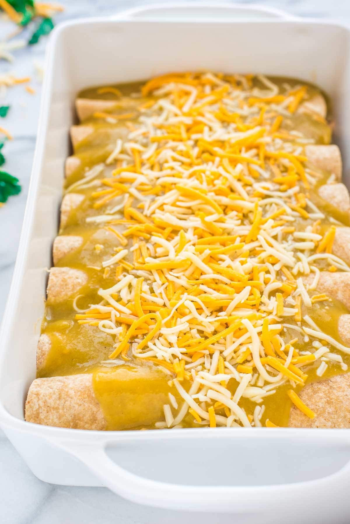 Green Chicken Enchiladas
 Green Chile Chicken Enchiladas