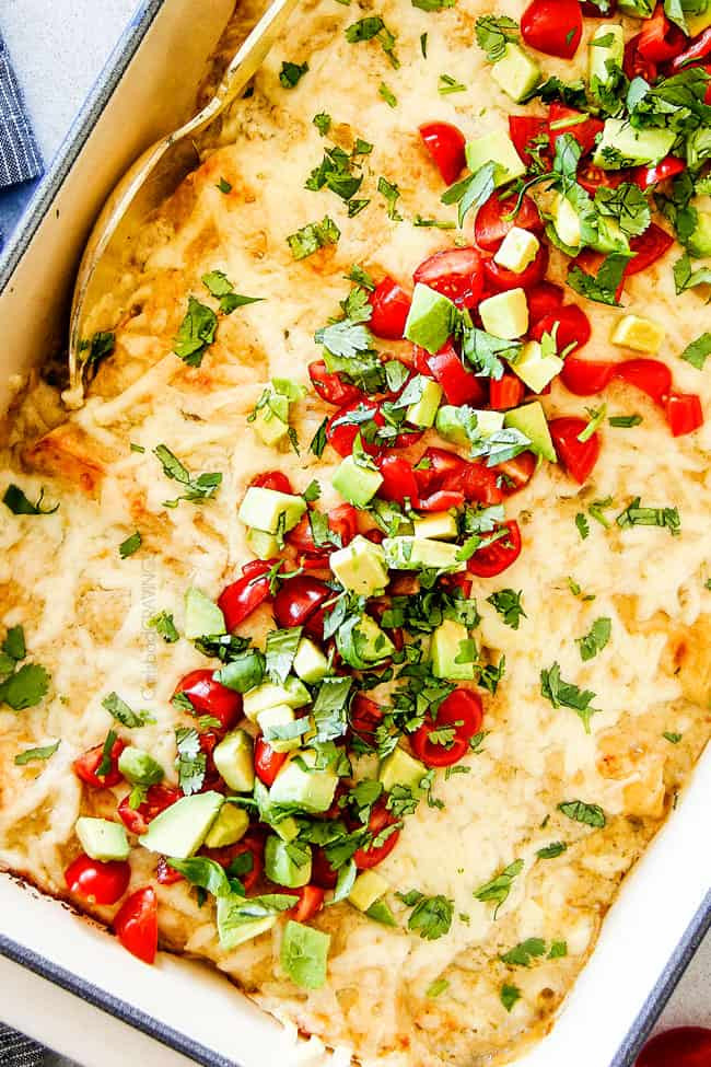 Green Chicken Enchiladas
 Green Chile Chicken Enchiladas SO CREAMY with NO cream soup