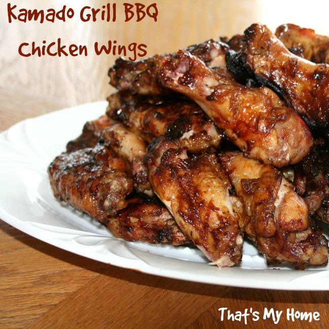 Grilled Chicken Wings Recipe
 Kamado Grill BBQ Chicken Wings Recipes Food and Cooking