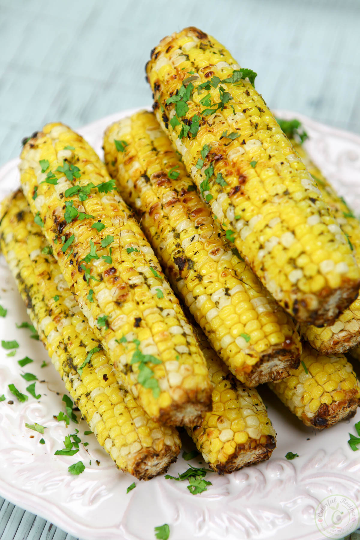 Grilled Corn On The Cob Recipe
 Cilantro Garlic Citrus Butter Grilled Corn The Cob