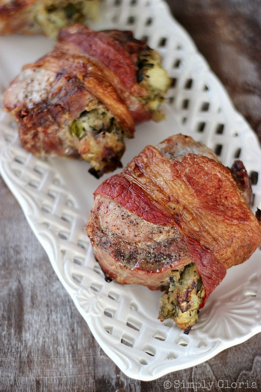 Grilled Stuffed Pork Chops
 Bacon Wrapped Stuffed Pork Chops Simply Gloria