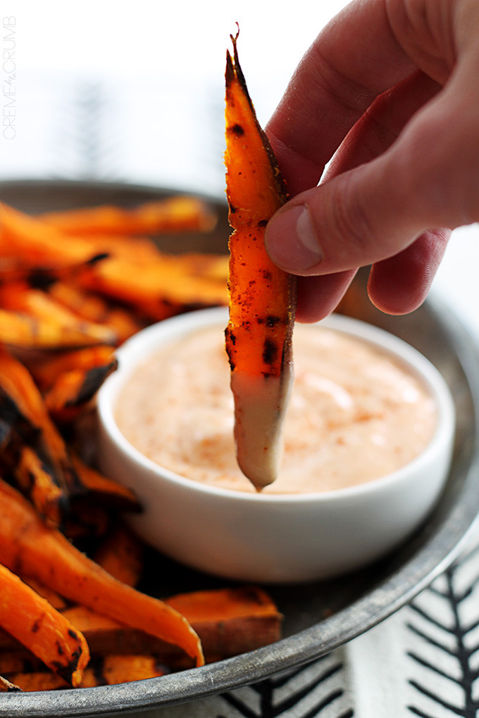 Grilled Sweet Potato Fries
 Spicy Grilled Sweet Potato Fries