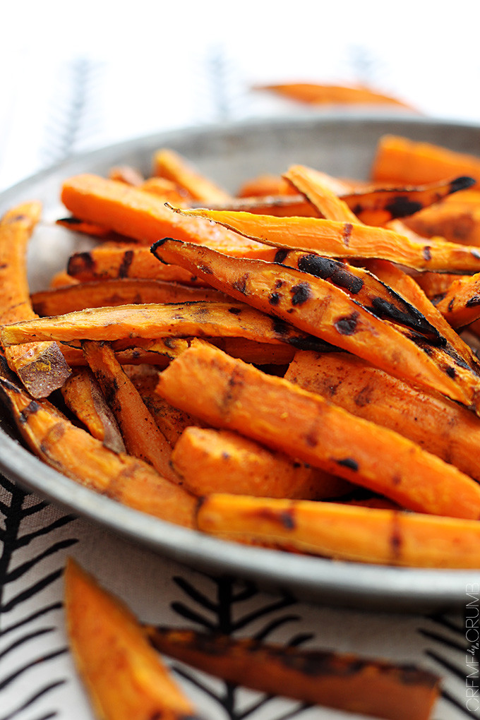 Grilled Sweet Potato Fries
 Spicy Grilled Sweet Potato Fries