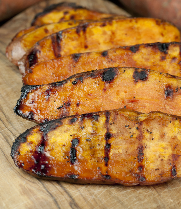 Grilled Sweet Potato
 Grilled Sweet Potatoes with Cherry Glaze