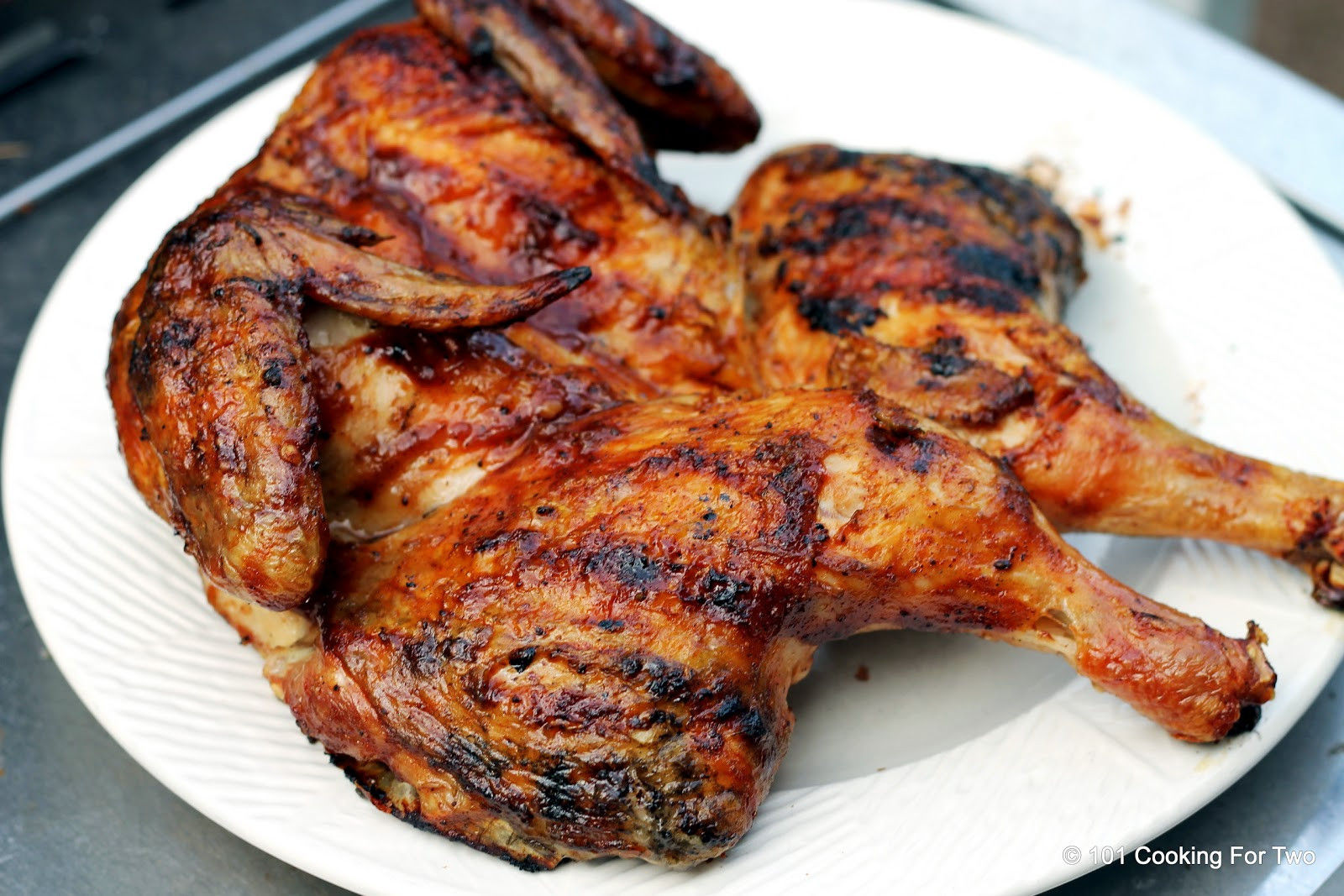 Grilling Whole Chicken
 BBQ Grilled Butterflied Whole Chicken