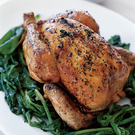 Grilling Whole Chicken
 Whole Grilled Chicken with Wilted Arugula Recipe Thomas