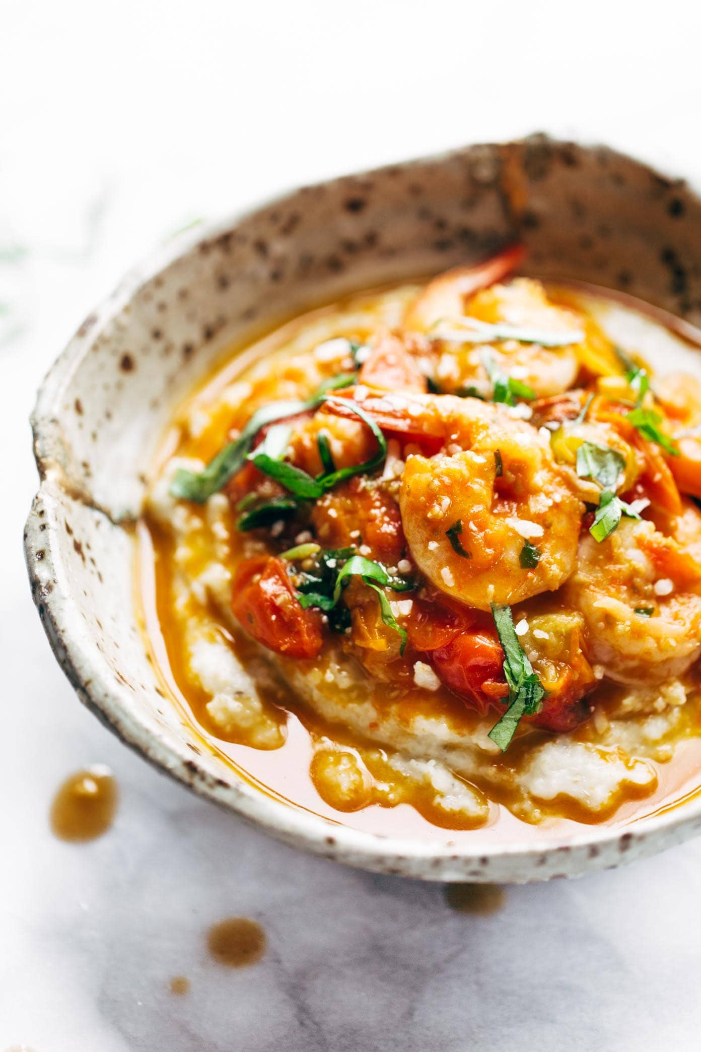 Grits And Shrimp
 Garlic Basil Shrimp and Grits Recipe Pinch of Yum