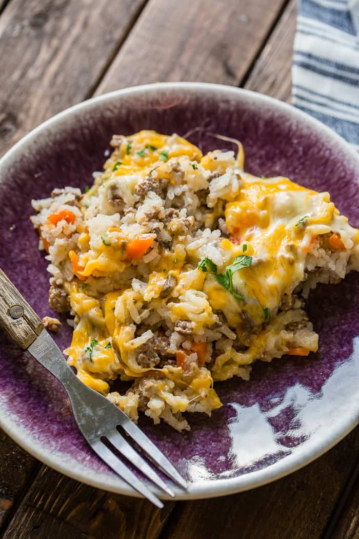 Ground Beef And Rice Recipes Quick
 Cheesy Ground Beef and Rice Casserole