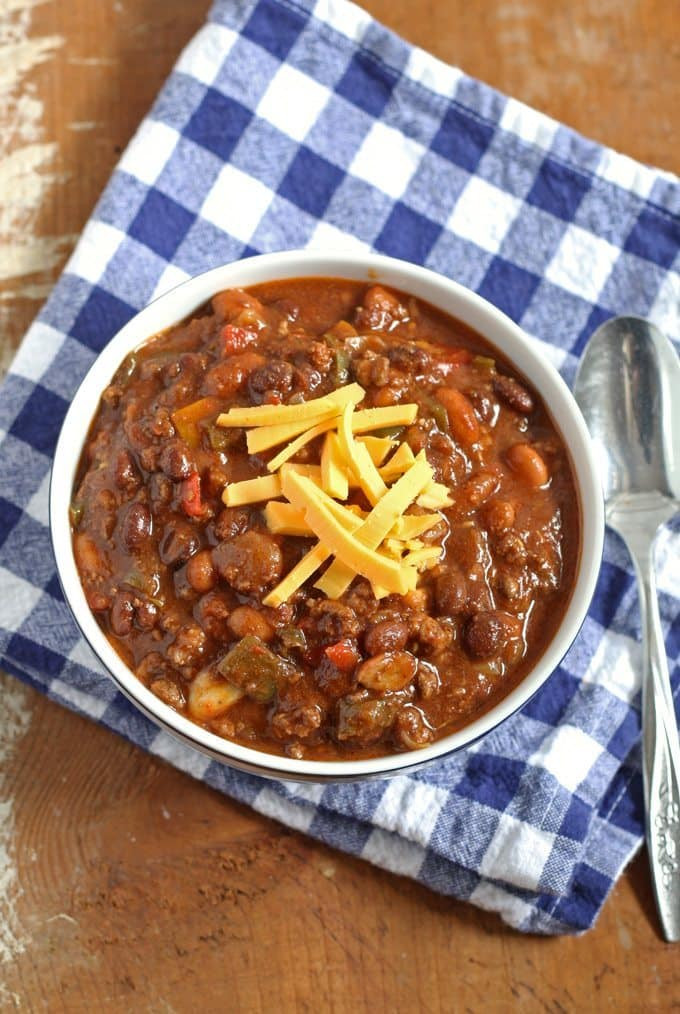 Ground Beef Chili Recipes
 Slow Cooker Ground Beef and Chorizo Chili