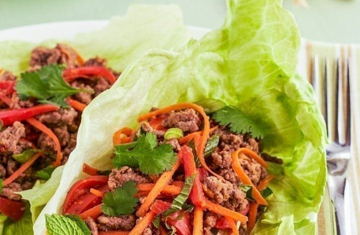 Ground Beef Lettuce Wraps
 Asian Ground Beef Lettuce Wraps