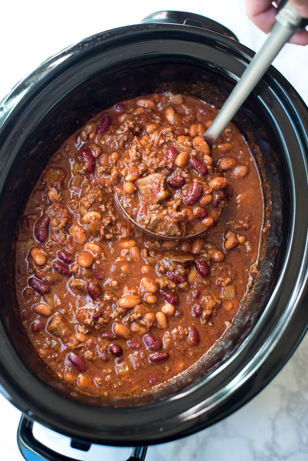 Ground Beef Slow Cooker
 Slow Cooker Double Beef and Bean Chili