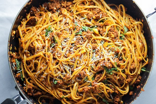 Ground Beef Spaghetti
 spaghetti without ground beef