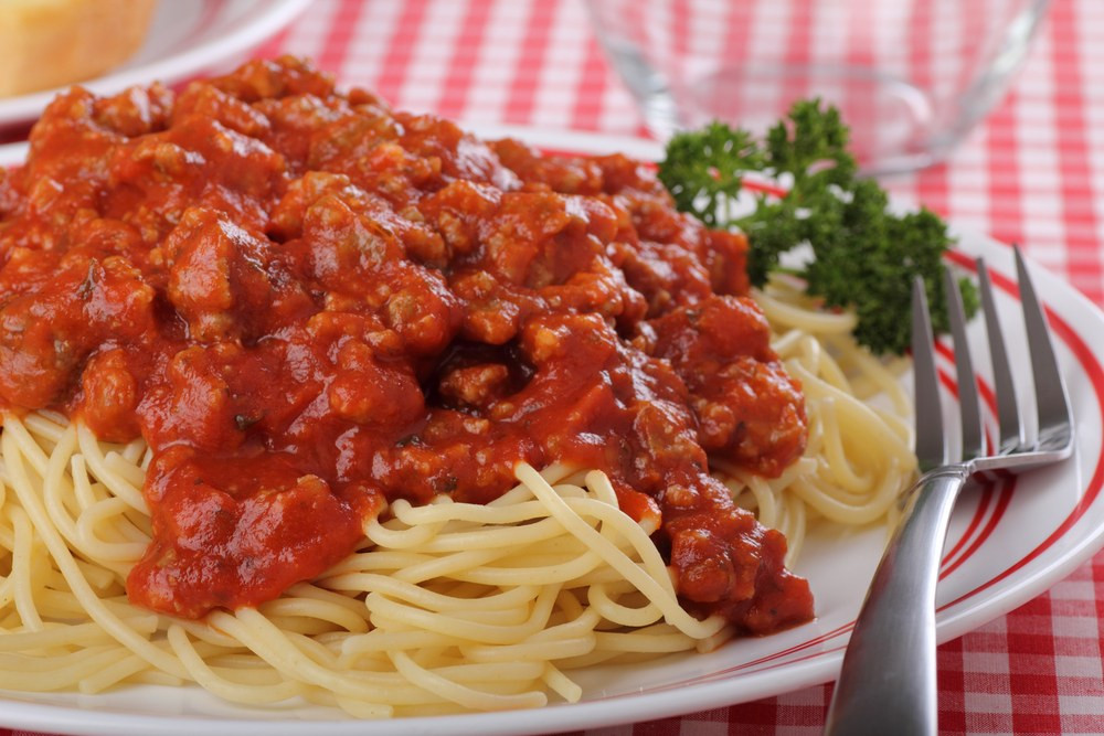 Ground Beef Spaghetti
 spaghetti sauce with ground beef