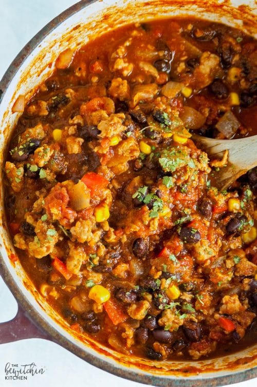 Ground Chicken Chili
 Clean Eating Chicken Chili with Video