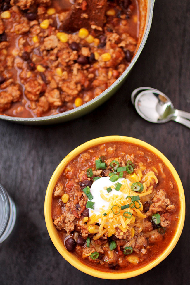 Ground Turkey Chili Recipe
 ground turkey chili with corn