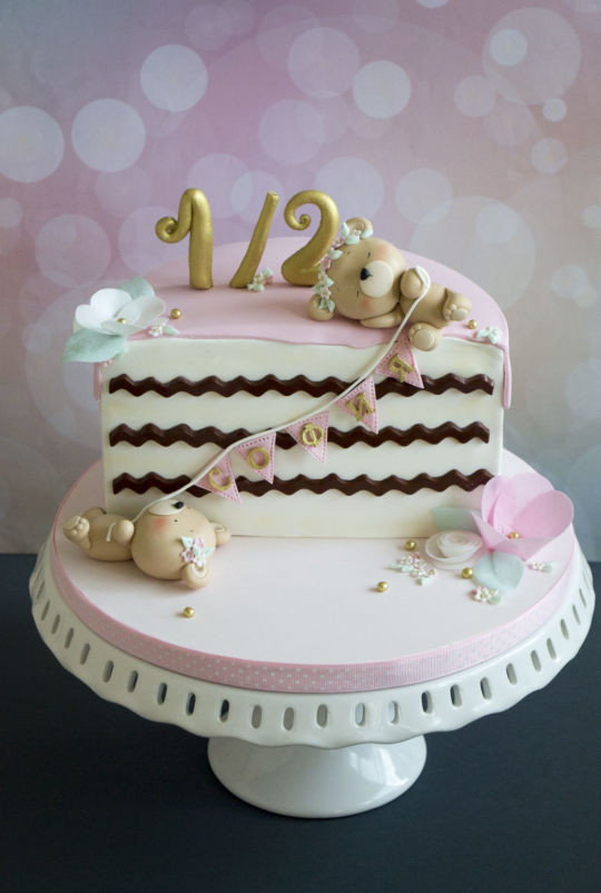 Half Birthday Cake
 Half birthday cake cake by Vanilla & Me CakesDecor