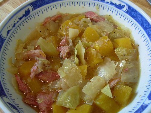 Ham And Cabbage Soup
 Caveman Food Ham Hock and Cabbage Soup
