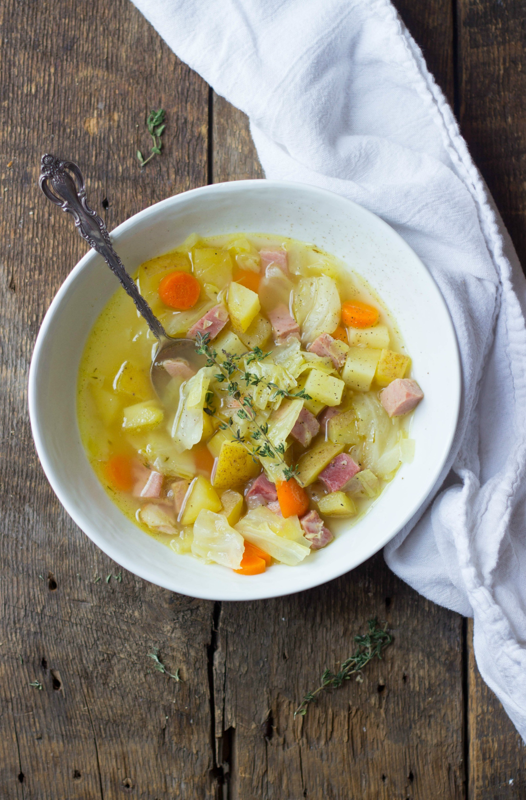 Ham And Cabbage Soup
 Old Fashioned Ham Cabbage & Potato Soup The Gourmet RD