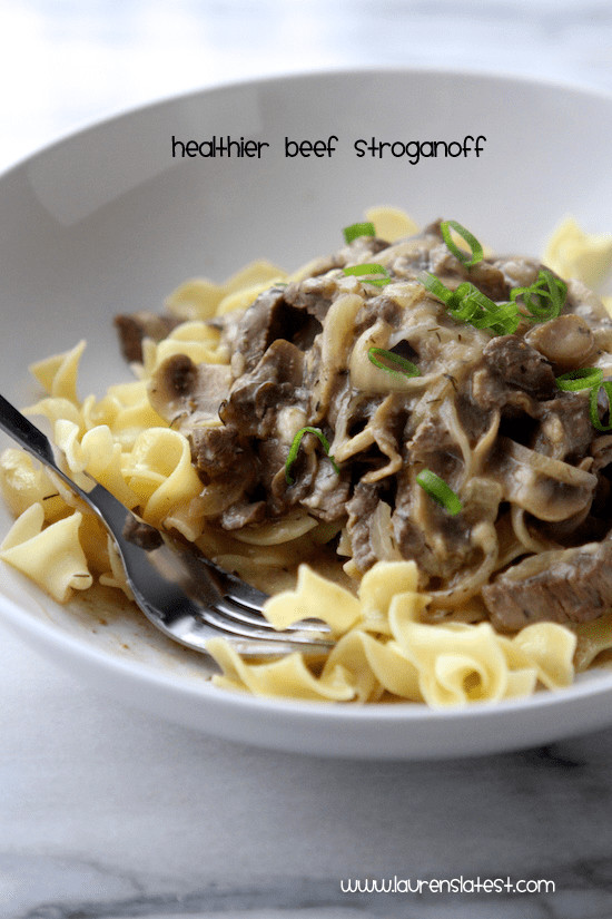 Healthy Beef Stroganoff
 Healthier Beef Stroganoff Lauren s Latest