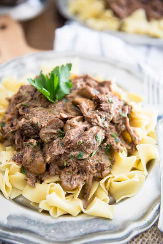 Healthy Beef Stroganoff
 Shredded Beef Stroganoff • The Healthy Foo