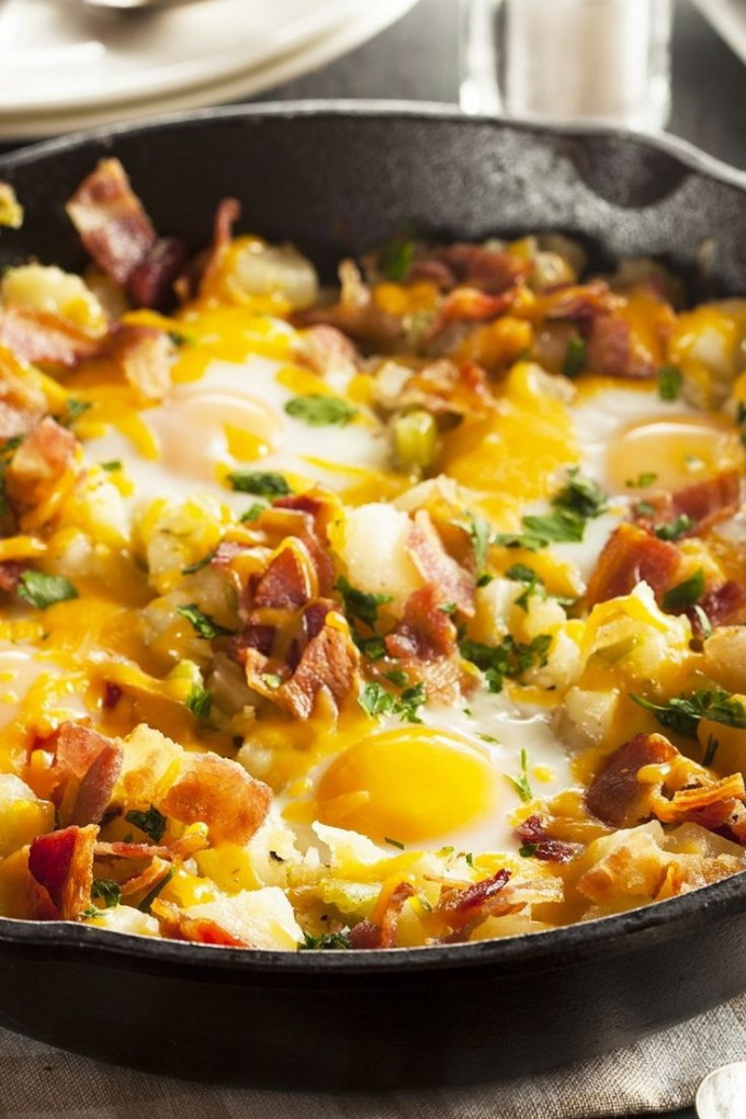 Healthy Breakfast Potatoes
 Cheesy Potato Bacon Egg Skillet – Best Easy Fast & Healthy