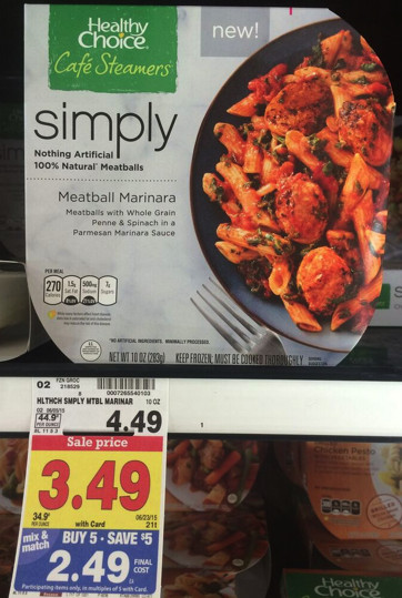 Healthy Choice Dinners
 Healthy Choice Simply Frozen Meals ly $1 99 at Kroger