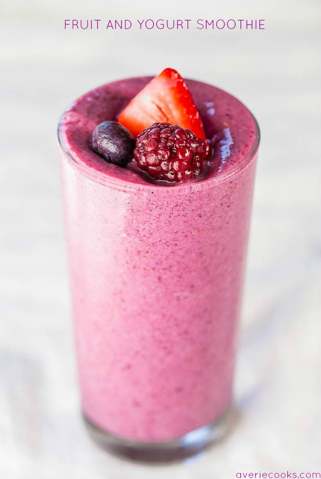 Healthy Fruit Smoothies
 Fruit and Yogurt Smoothie Averie Cooks