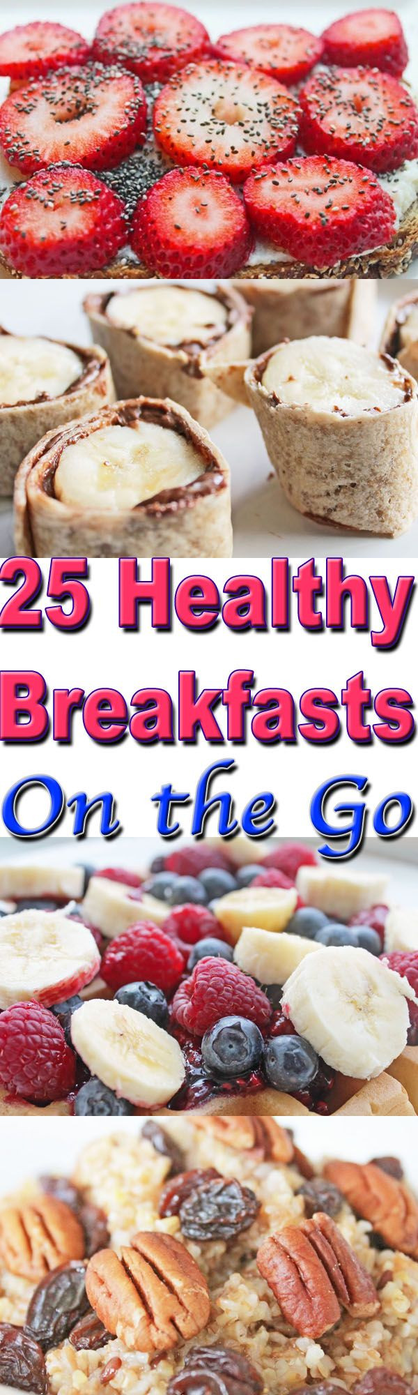 Healthy On The Go Breakfast
 healthy breakfasts on the go collage 1