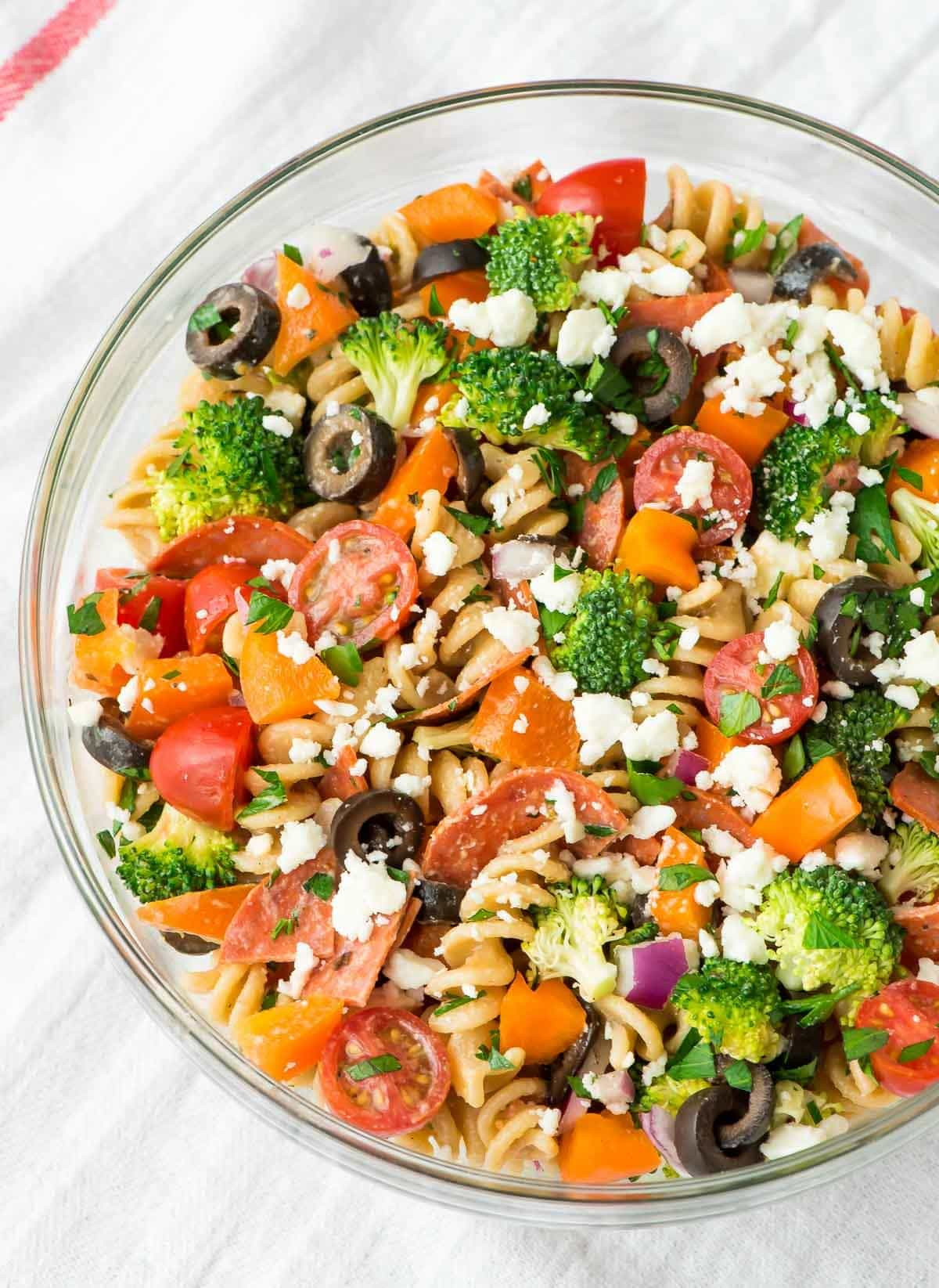 Healthy Pasta Salad
 Healthy Pepperoni Pasta Salad