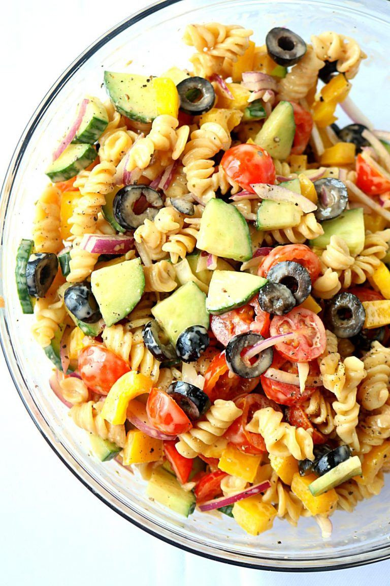 Healthy Pasta Salad
 No Cook Healthy Pasta Salad Healthy veggie pasta salad