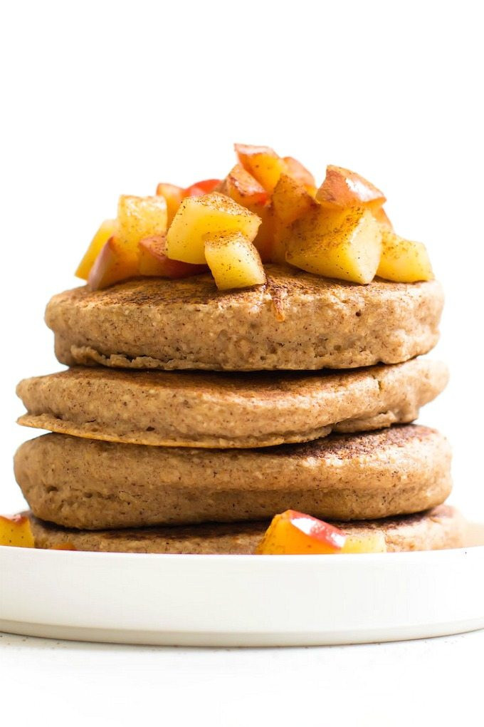 Healthy Vegan Pancakes
 Healthy Fluffy Flourless Apple Pie Pancakes Vegan Gluten