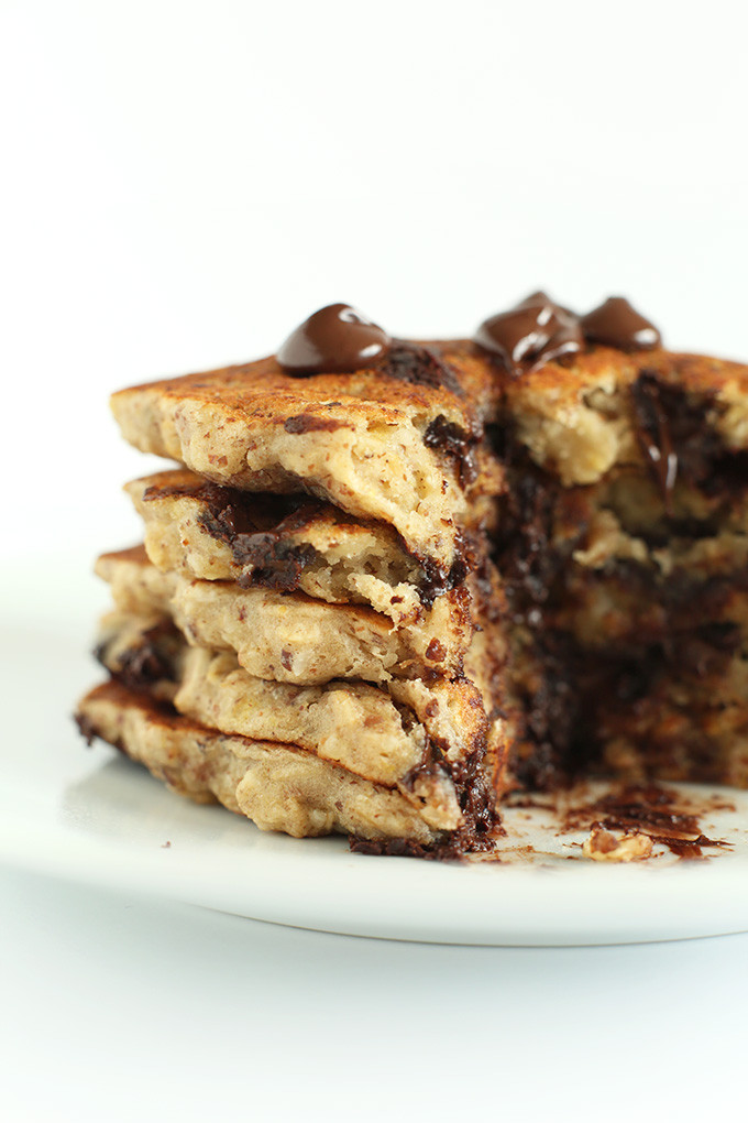 Healthy Vegan Pancakes
 Healthy Chocolate Chip Oatmeal Cookie Pancakes