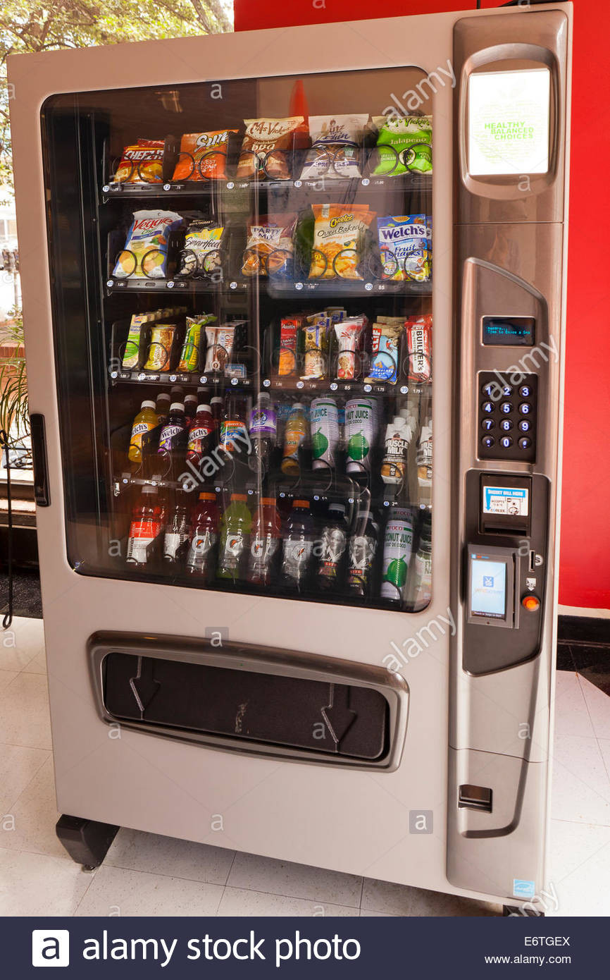 Healthy Vending Machine Snacks
 Healthy snacks and juices in gym vending machine USA