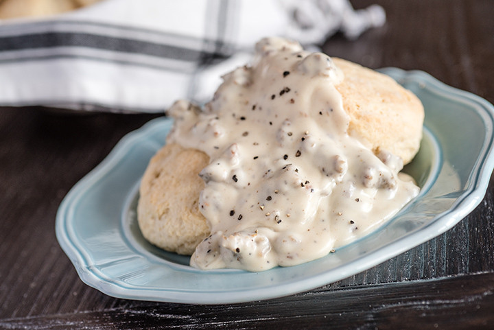 Home Made Breakfast Gravy
 Southern Breakfast Homemade Biscuits & Sausage Gravy