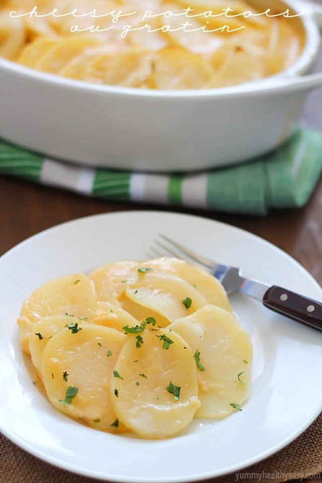 Homemade Au Gratin Potatoes
 Easy Homemade Cheesy Potatoes Au Gratin Yummy Healthy Easy