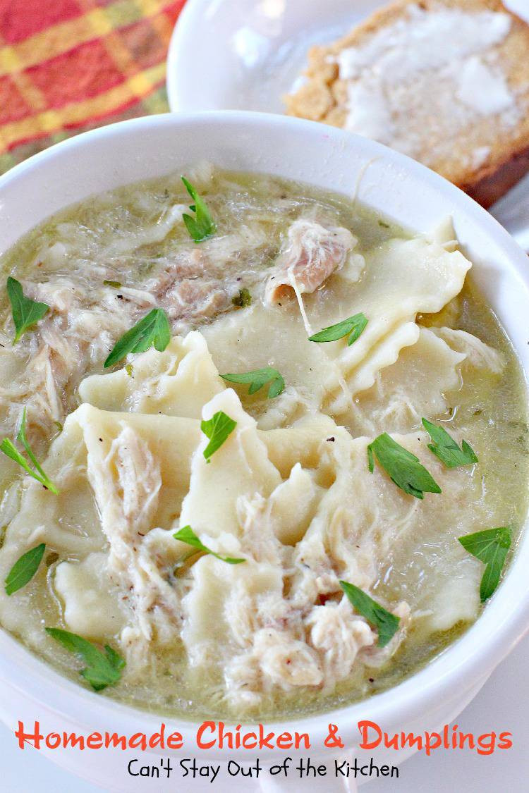 Homemade Chicken And Dumplings
 Homemade Chicken and Dumplings Can t Stay Out of the Kitchen